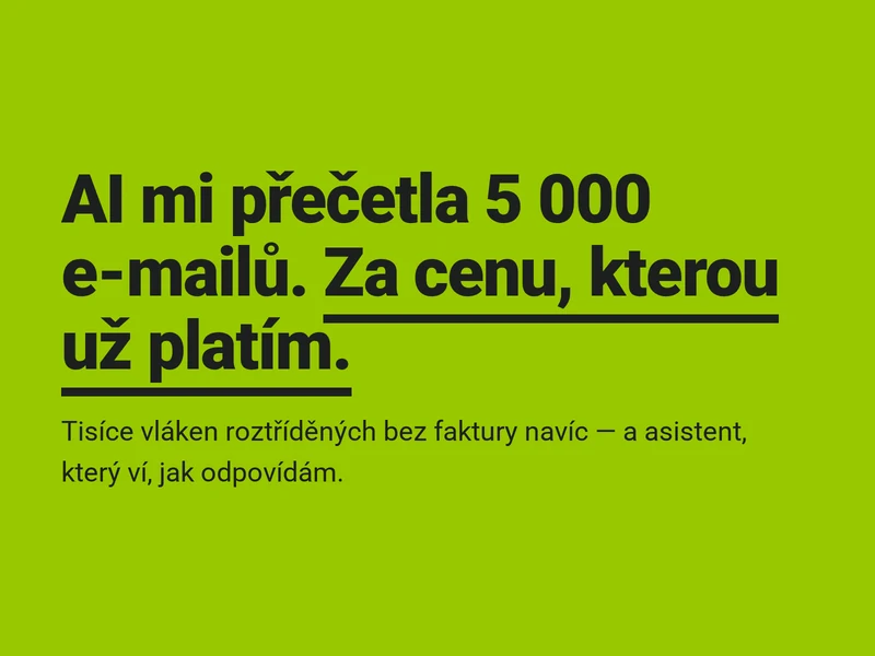 AI mi přečetla 5 000 e-mailů za cenu, kterou už platím. Pak se z nich naučila, jak přemýšlím