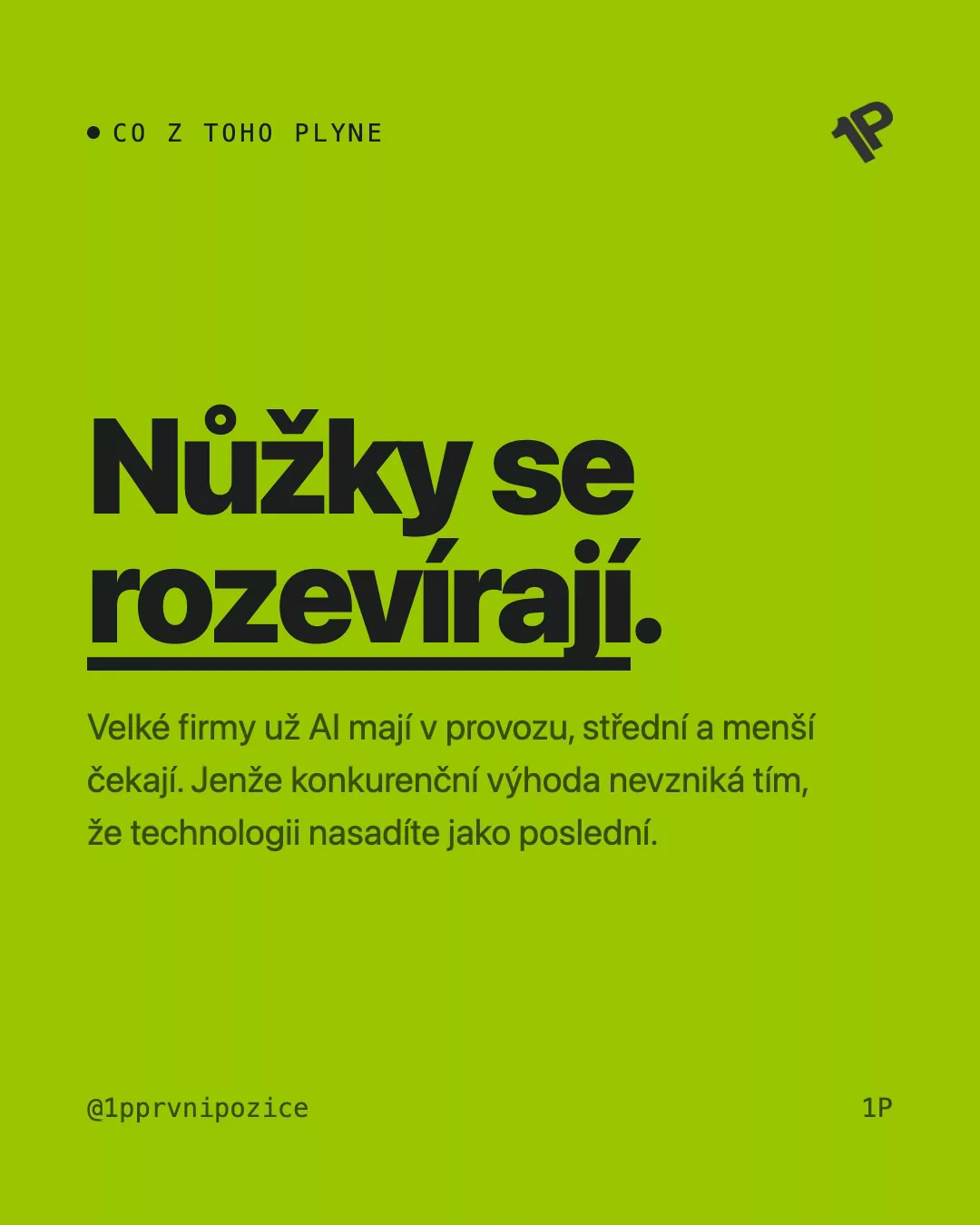 Nůžky se rozevírají — velké firmy už AI mají v provozu, střední a menší čekají
