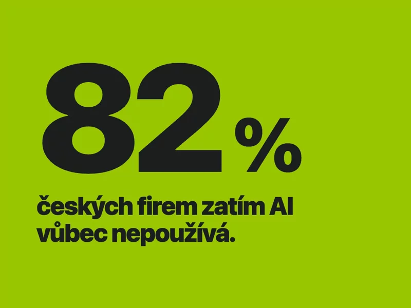 82 % českých firem zatím AI nepoužívá. Co to znamená pro tu vaši?