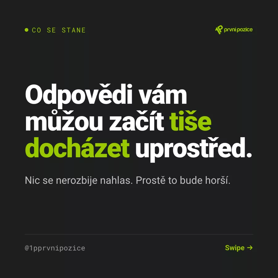 Odpovědi vám můžou začít tiše docházet uprostřed — nic se nerozbije nahlas