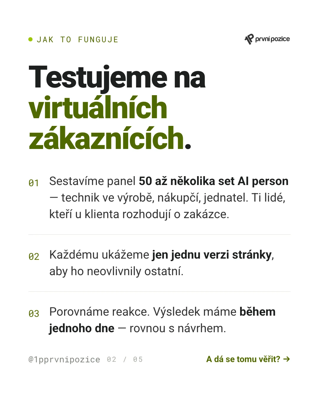 Jak testujeme weby na virtuálních zákaznících — panel person, izolované verze, výsledek do jednoho dne