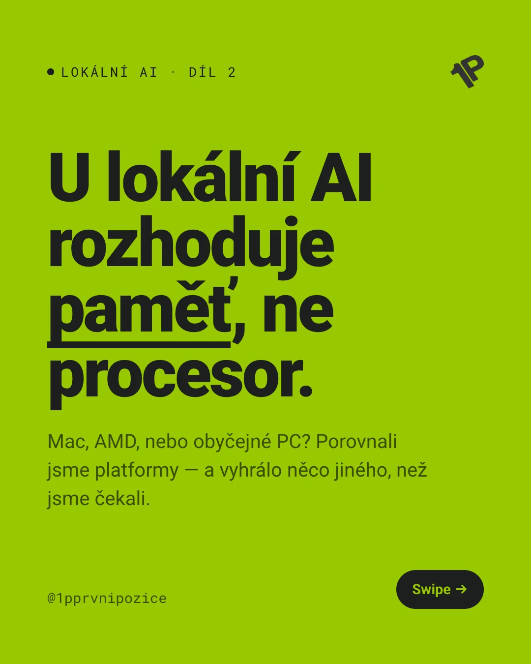 U lokální AI rozhoduje paměť, ne procesor — porovnání Macu, AMD a běžného PC