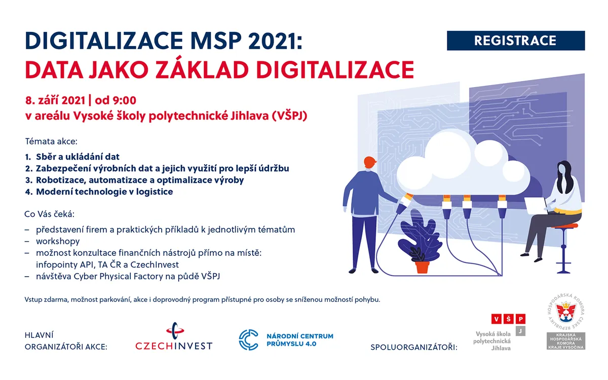 Pozvánka na konferenci Digitalizace MSP 2021: Data jako základ digitalizace