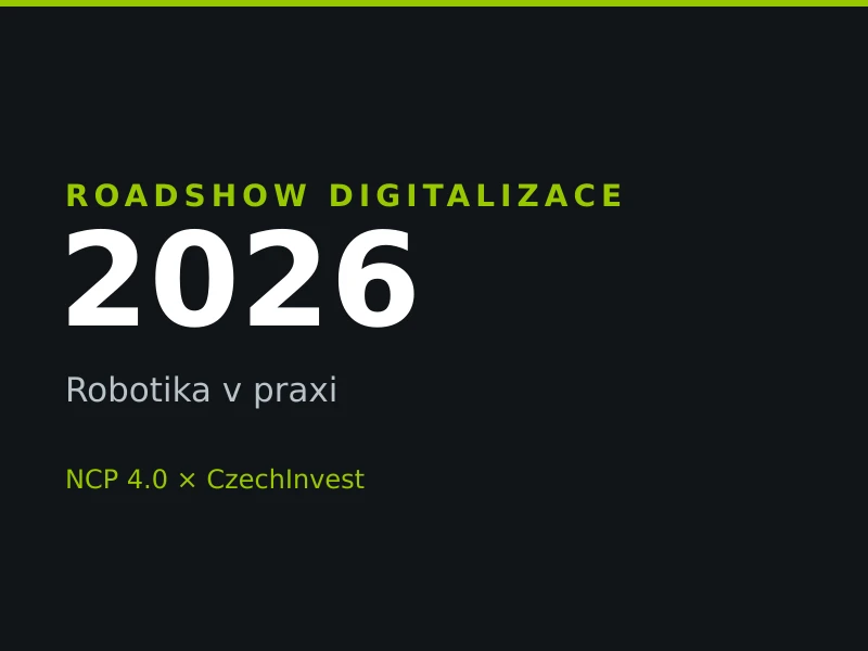 Roadshow digitalizace 2026: Robotika v praxi (pozvánka na 30. 9. 2026)