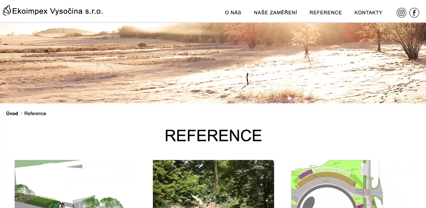 Přehled referencí na webu Ekoimpex Vysočina