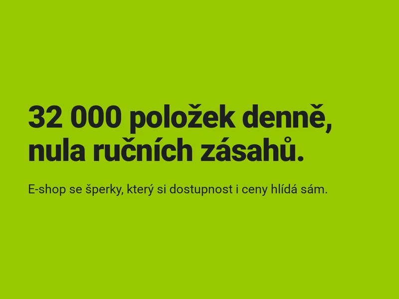 E-shop, který se aktualizuje sám. Z 32 000 položek na 1 566 produktů za půl minuty.
