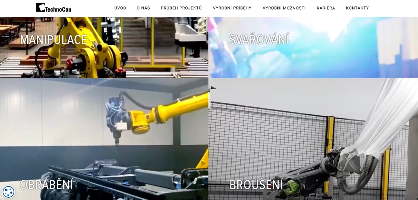 Rozcestník výrobních možností na webu TechnoCon
